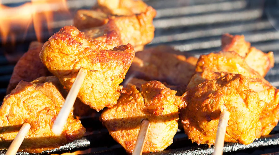 Barbecue op het terras van El Molino del Conde